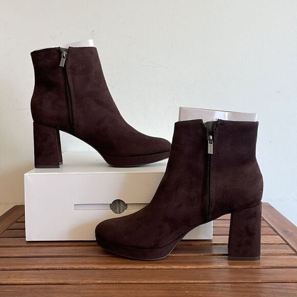 Calvin Klein Uda Booties Dark Brown Women size 9(MSRP$199) - Picture 4 of 13
